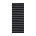 Echarpe Damier Stripes en laine, soie et cachemire marine et gri