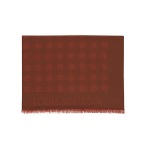 Etole Damier Light en cachemire et soie brique.
