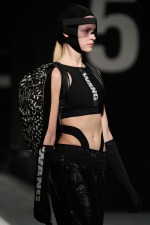 NEW YORK, NY - OCTOBER 16: A model walks the runway at the Alexander Wang X H&M Launch on October 16, 2014 in New York City. (Photo by Randy Brooke/Getty Images for H&M)