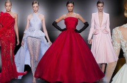 Nádherné večerní šaty, koktejlky i svatební róby byly součástí Haute Couture přehlídky anglické značky Ralph&Russo.