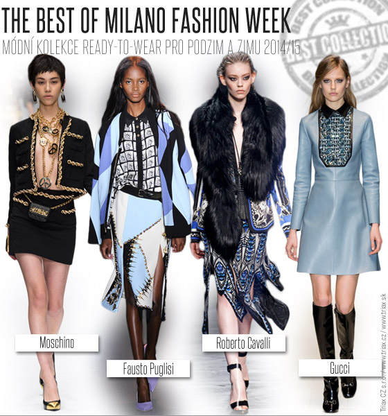 Módní look z Milan Fashion Week pro podzim a zimu 2014/15.