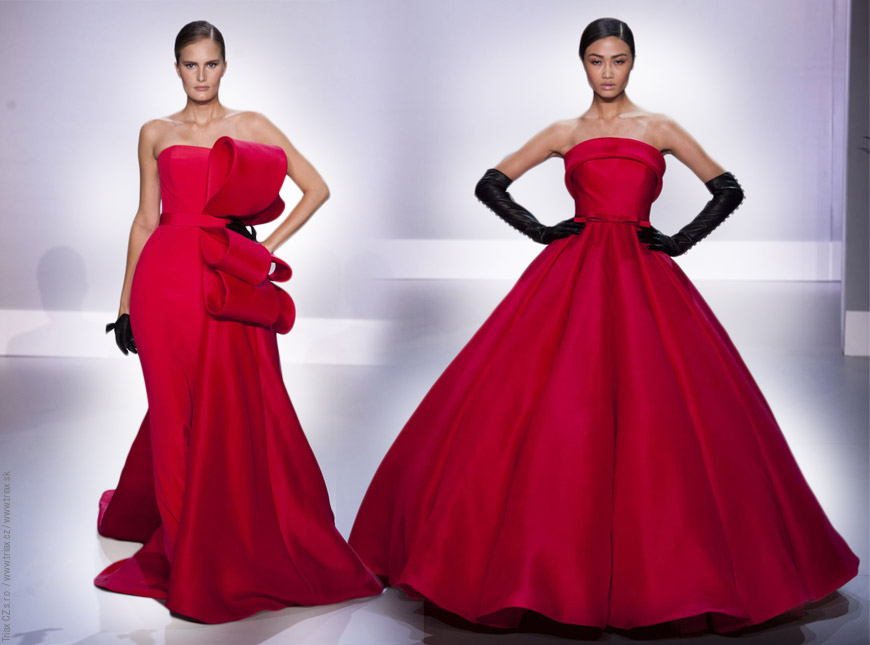 Nádherné rudé róby z Haute Couture kolekce Ralph&Russo spring/summer 2014.
