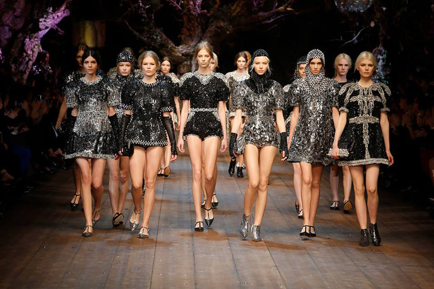 Pohádkové bojovnice Dolce& Gabbana. (Kolekce RTW FW 2014/15.)