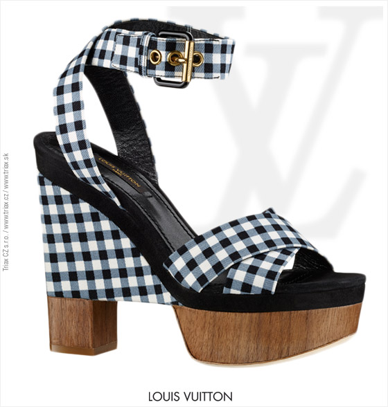 Wedge sandály z kolekce obuvi Louis Vuitton pro jaro a léto 2014.