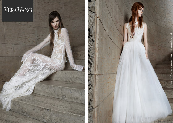 Svatební šaty z nové kolekce módní návrhářky Vera Wang – kolekce pro jaro a léto 2014.