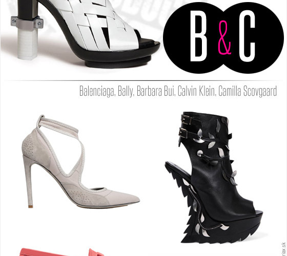 Boty pro jaro a léto od top světových značek: Calvin Klein, Balenciaga, Bally, Barbara Bui, Camilla Scovgaard.