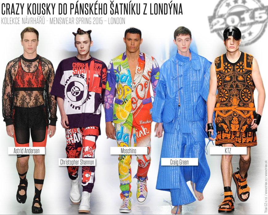 London šílel crazy módou. Že by přicházel konec nudy v pánském šatníku? Návrháři představili svoje Menswear kolekce pro jaro a léto 2015.