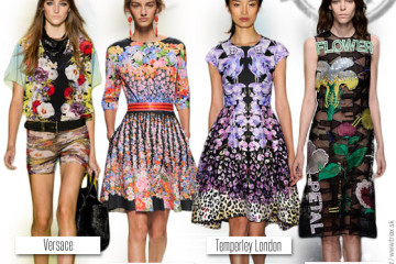 Květinová móda pro léto 2014 z RTW kolekcí S/S 2014.