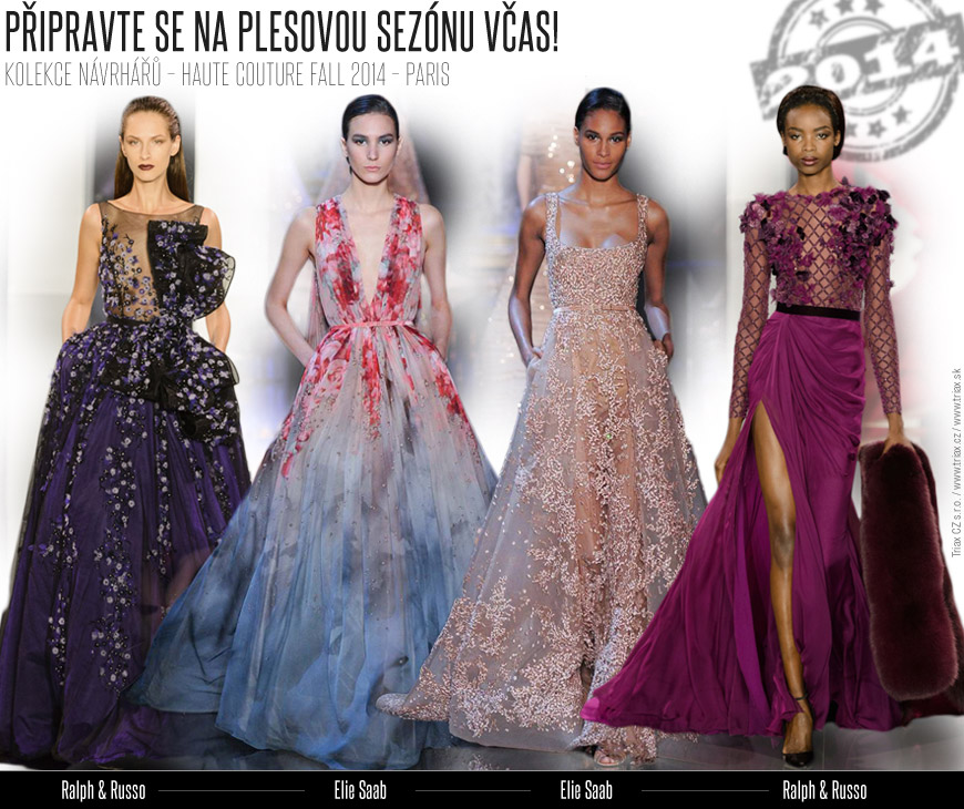 Večerní šaty inspirované Haute Couture – tipy pro plesovou sezónu 2014/15.