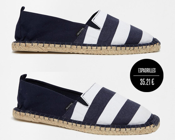 Espadrilky pro muže v námořnickém stylu.