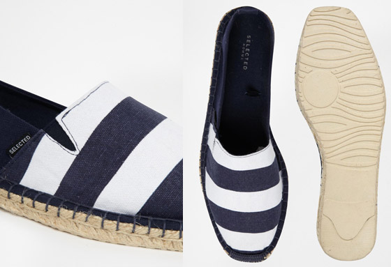Espadrilky pro muže v námořnickém stylu.