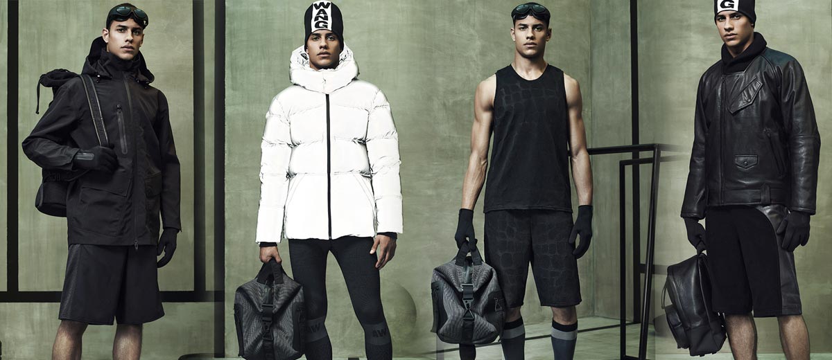 Pánská kolekce Alexander Wang pro H&M a její kompletní lookbook vám představí nový futuristický pohled na pánskou sportovní módu.