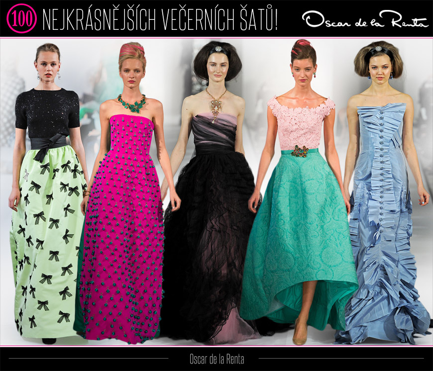 100 nejkrásnějších večerních šatů Oscar de la Renta!