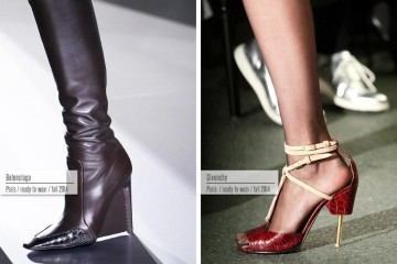 Trendy obuv podzim/zima 2014/2015: Balenciaga, Givenchy.
