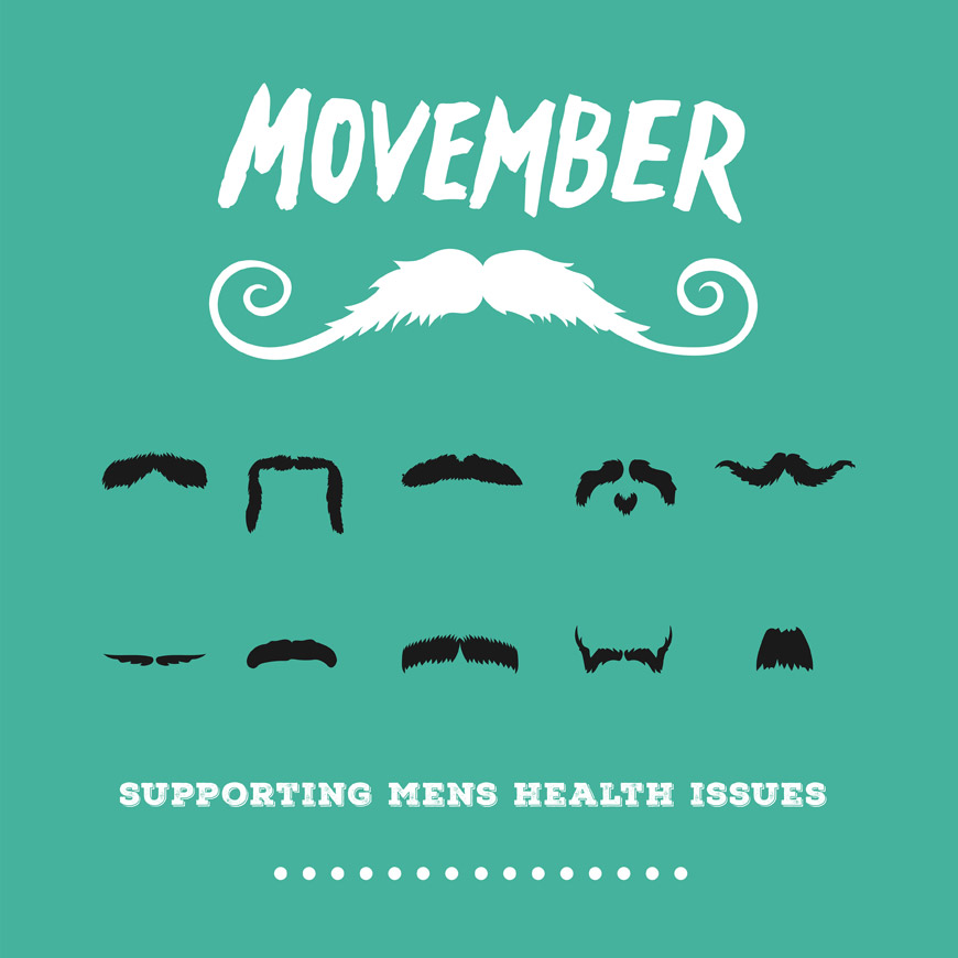 Movember z vás udělá knírače! Pěstujte si knír a pomozte mužskému zdraví!