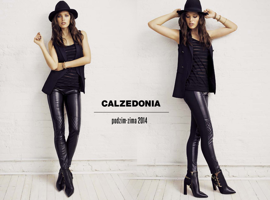 Leginy Calzedonia dokonale napodobují sexy kožené kalhoty. Kožené fake kalhoty jsou hitem sezóny podzim/zima 2014/2015.