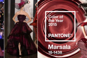 Barva slavného sicilského vína, které je barvou roku 2015, sluší také večerním róbám. Společenské šaty 2015 v barvě Marsala jsou na ples ty správné!