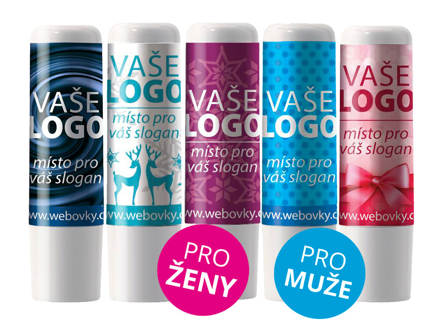 Reklamní balzámy na rty získají snadno jedinečný design s vaším logem.