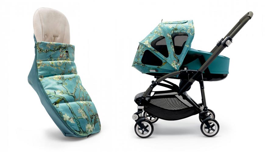 Všechny doplňky kočárku Bugaboo Bee³ + Van Gogh inspirovaného holandským malířem Vincentem van Goghem spolu dokonale ladí. Ve stejném designu pořídíte fusak i odvětrávanou prodyšnou stříšku kočárku.