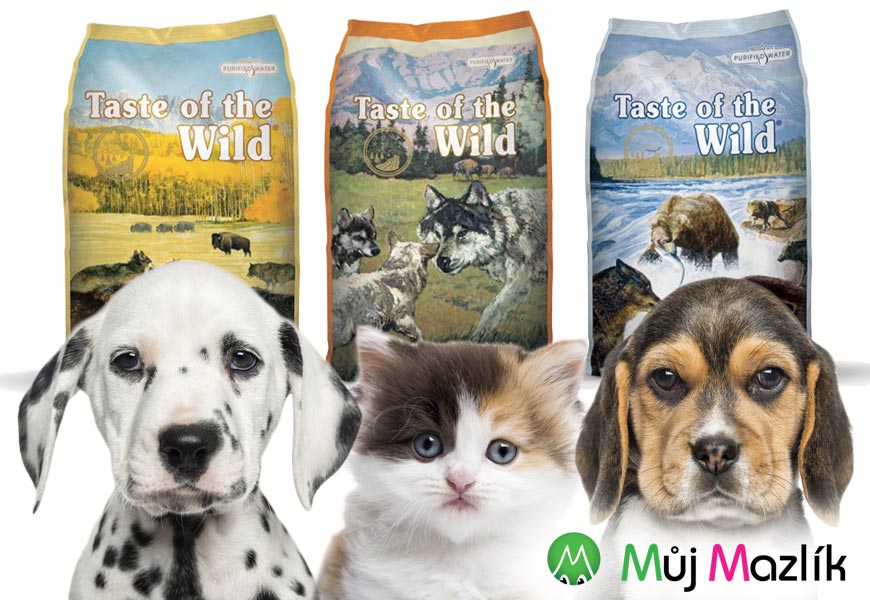 Krmiva pro psy a kočky Taste of the Wild neobsahují žádné obiloviny!