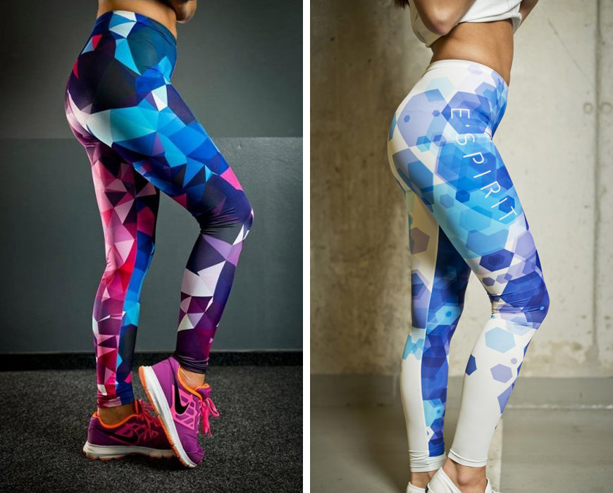 Fitness legíny s geometrickými vzory jsou v módě!