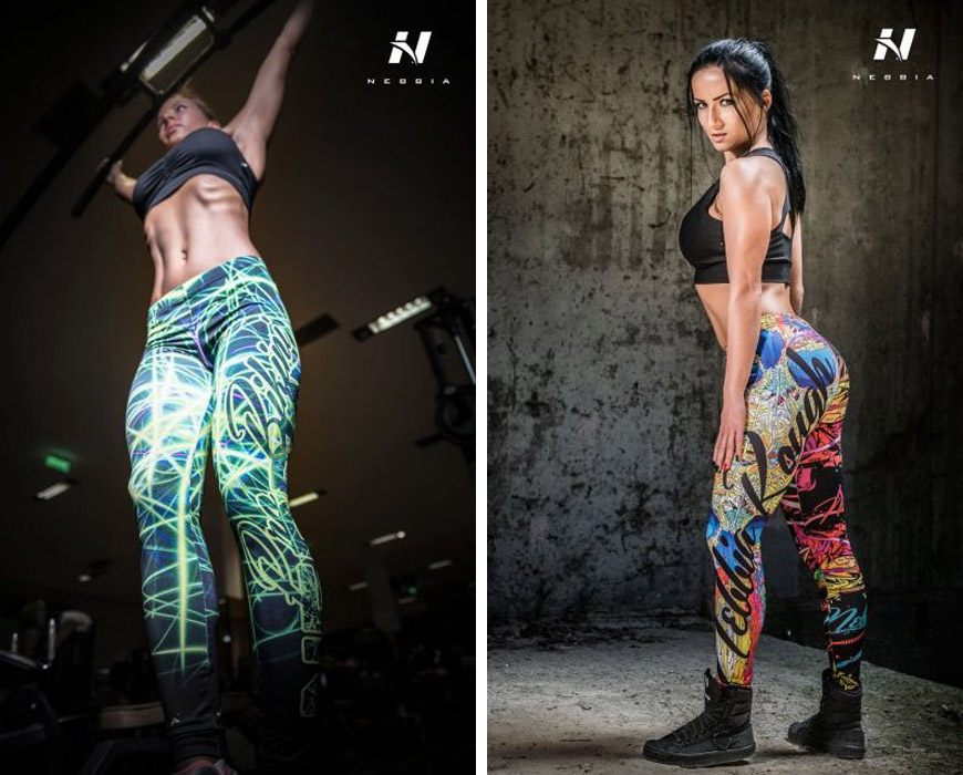 Fitness legíny vyrobeného s použitím FIT-PRO technologie pro ještě kvalitnější trénink.