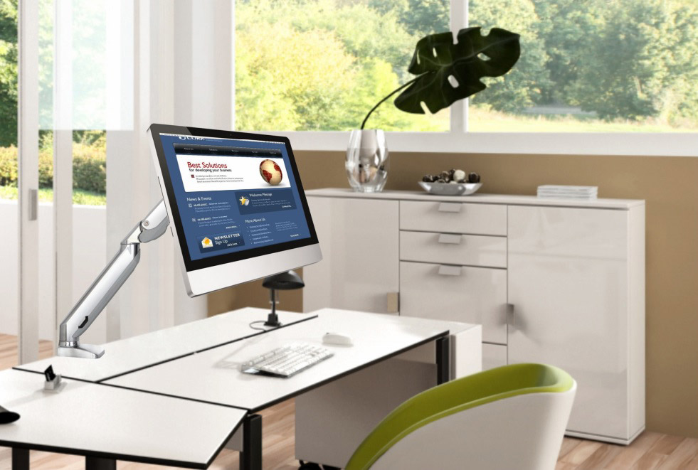 Stolní držák na monitor si poradí i s bolestí vašich zad způsobených nesprávným sezením u počítače.