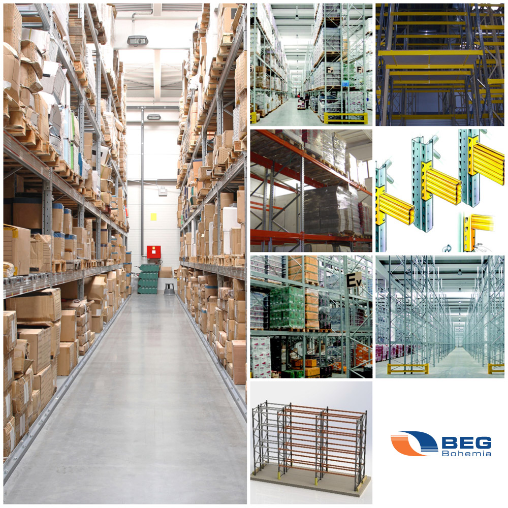 BEG Bohemia nabízí sortiment, který zahrnuje regály, kompletní regálové systémy i zařízení pro prodejny nebo kanceláře či dílny. 