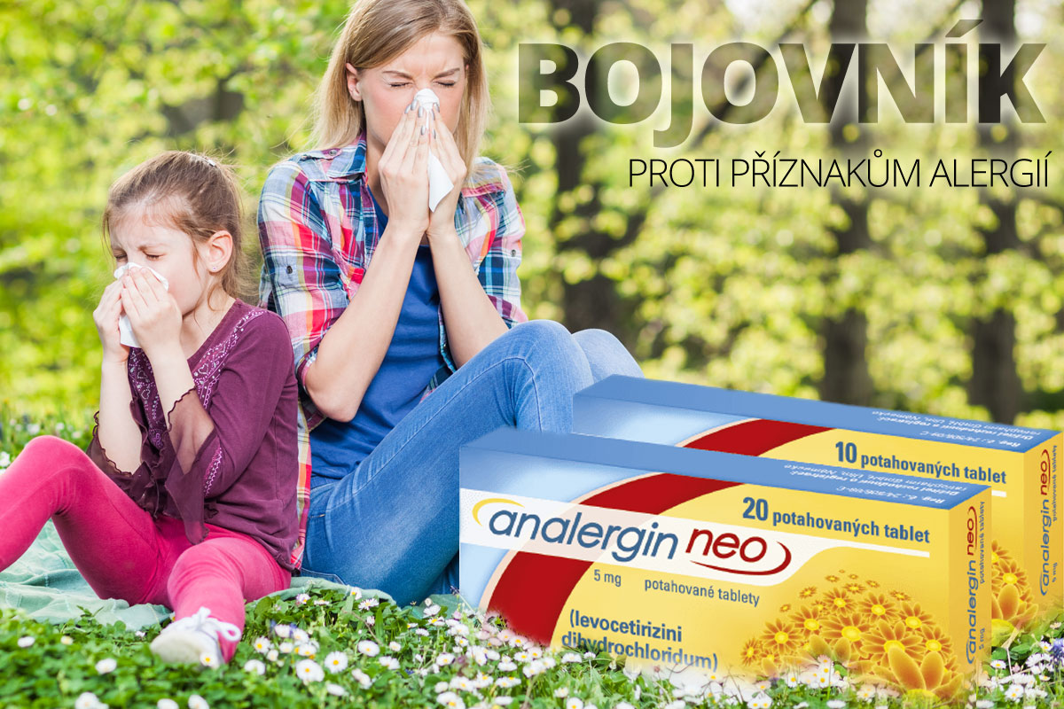 Trpíte alergiemi? Příznaky vám pomáhá zlepšit účinná látka Levocetirizini dihydrochloridum obsažená v přípravku Analergin Neo. 