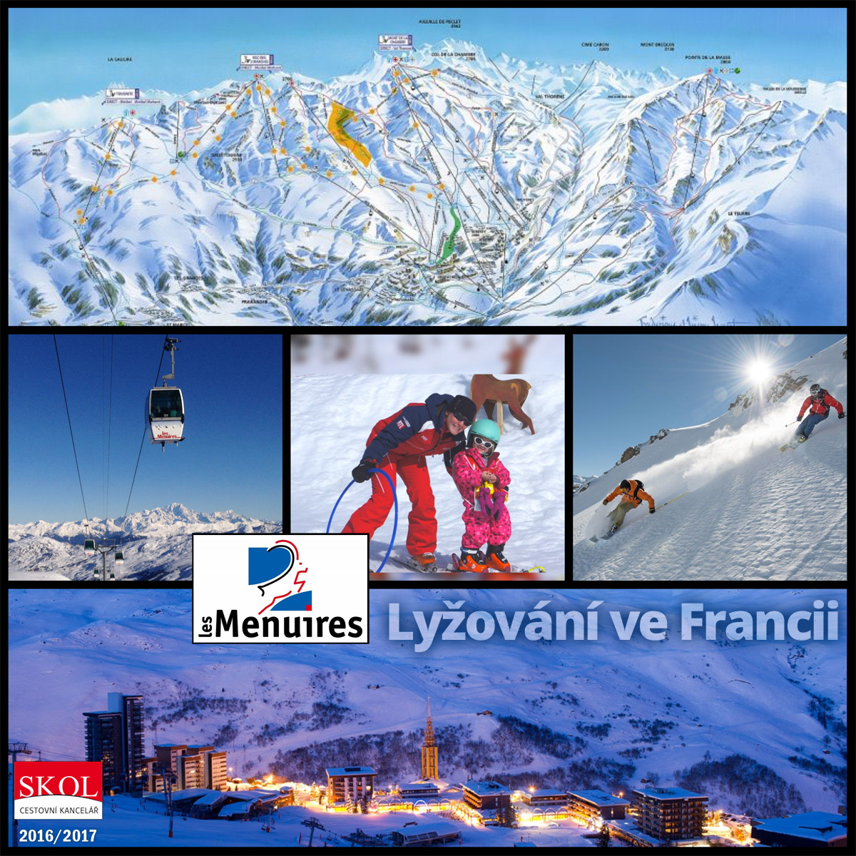 Středisko Les Menuires – lyžování i aquapark