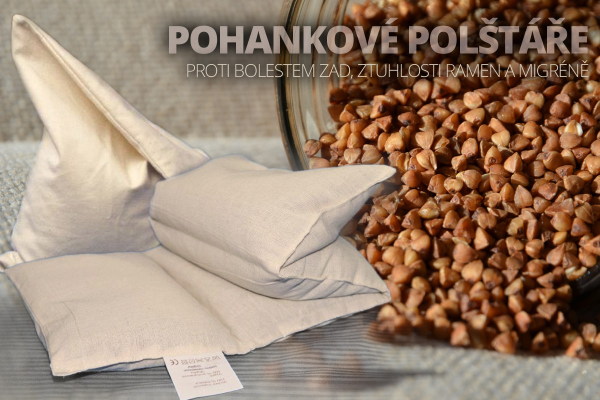 Od bolesti krční páteře a s nimi souvisejících bolestí hlavy, nebo dokonce migrény umí pomoci anatomické pohankové polštáře.