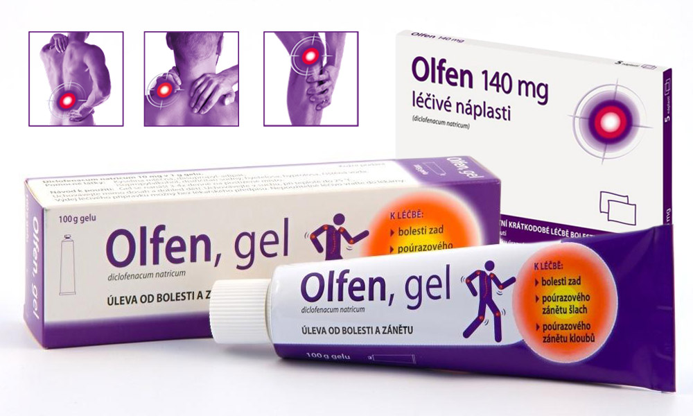 Olfen® gel se aplikuje namazáním přímo na lokalizované místo bolesti. 