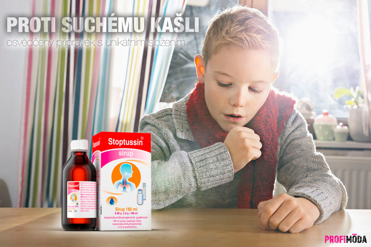 Proti suchému kašli pomáhá Stoptussin.