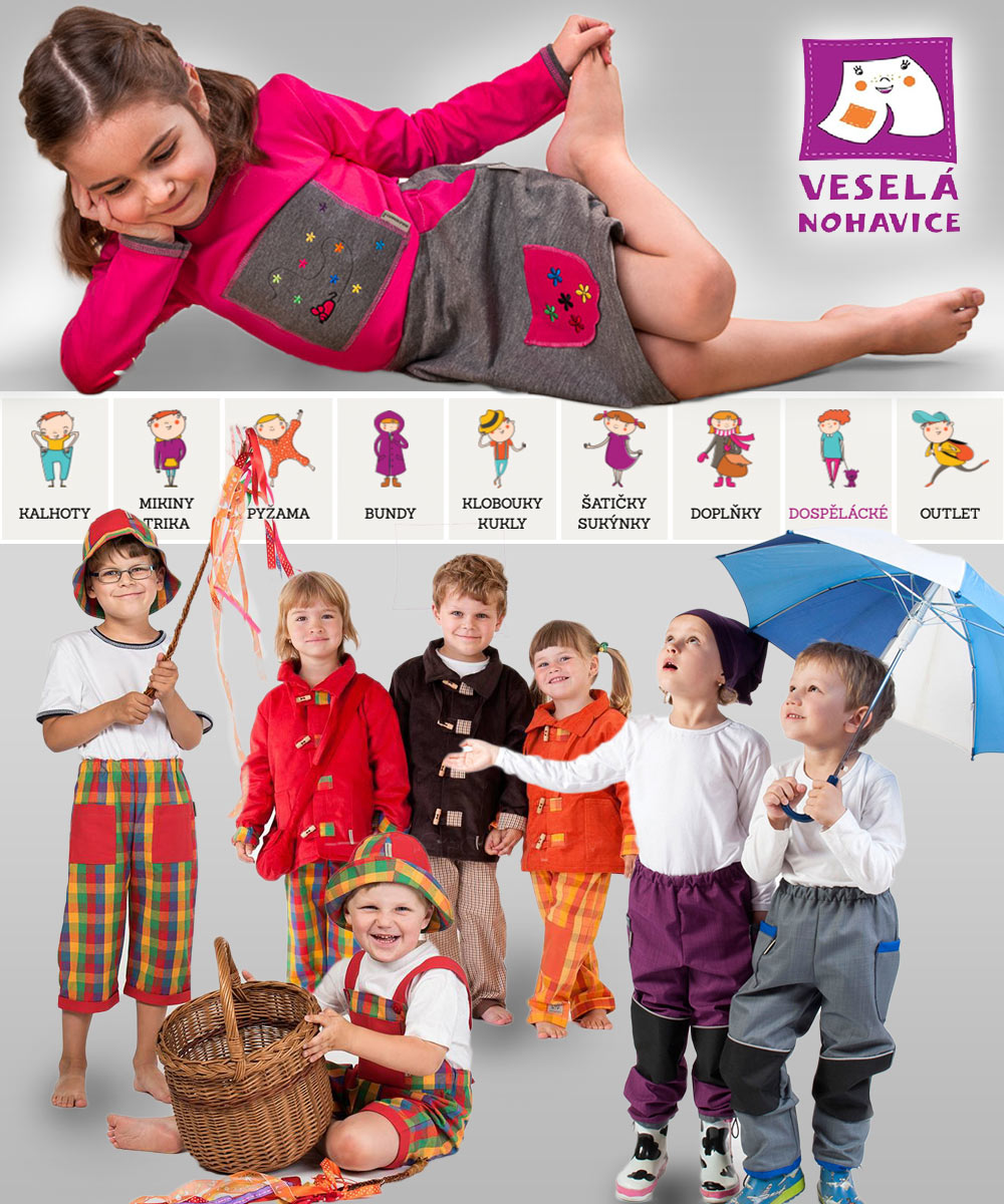 Veselá nohavice – to je dětské oblečení české produkce, které oceňují děti i rodiče. 